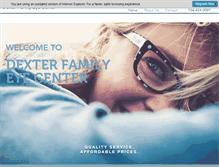 Tablet Screenshot of dexterfamilyeyecenter.com